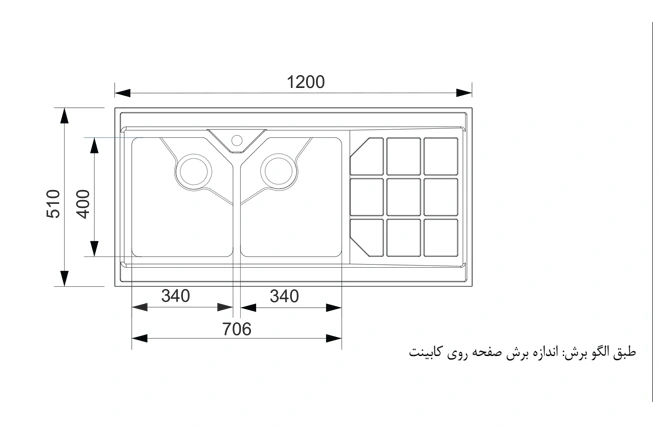 نقشه سینک 325S اخوان