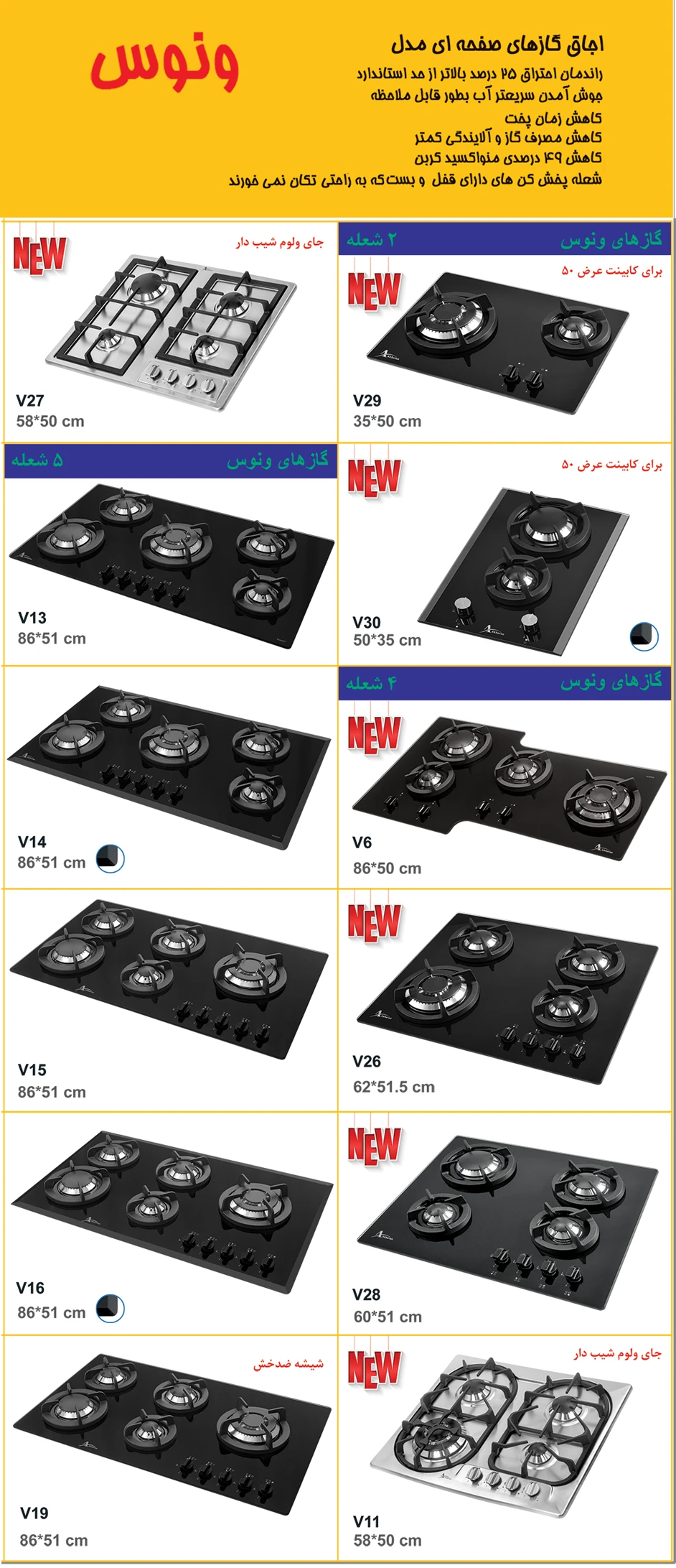 کاتالوگ گاز صفحه ای اخوان ونوس1