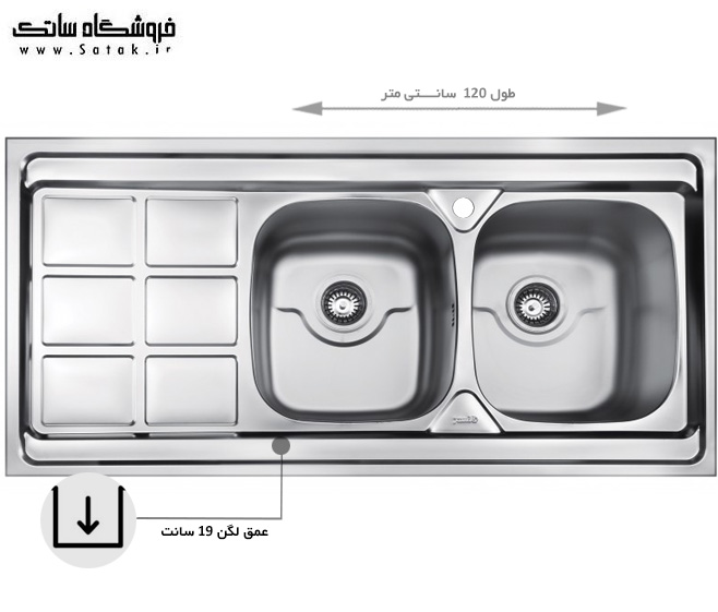 سینک ظرفشویی بیمکث مدل 914
