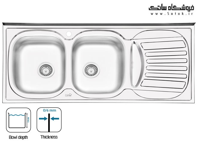 سینک ظرفشویی ایلیا استیل 3010