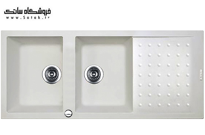 سینک گرانیتی مدل پلو سفید