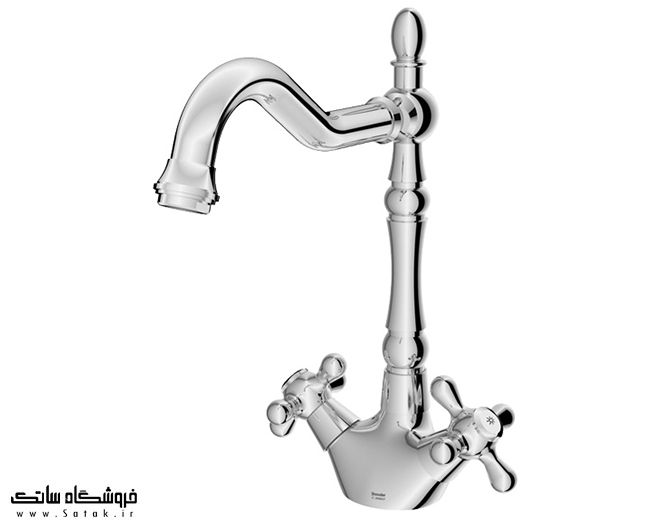 شیر ظرفشویی باروک کروم شودر