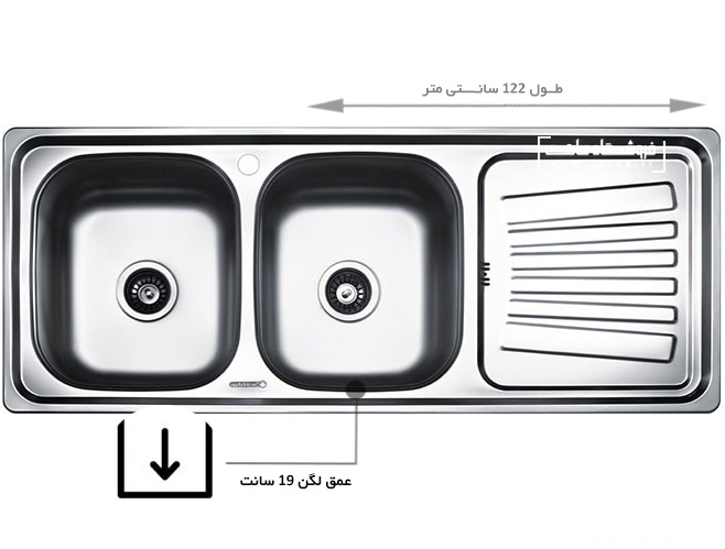 سینک ظرفشویی درخشان 706