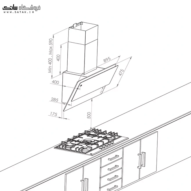 هود مسترپلاس مدل H904 W