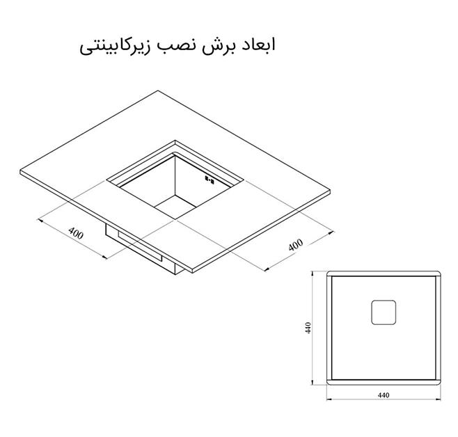 نقشه سینک 4040 کن